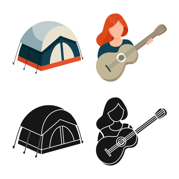 徒步和野生动物标志图片下载