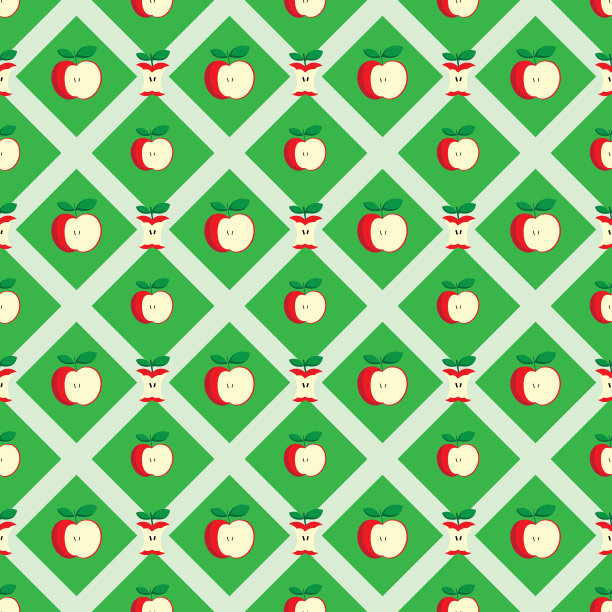 苹果果实无缝图案图片下载