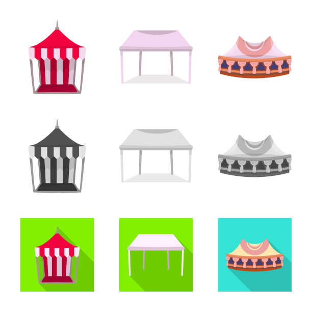 孤立对象roand折叠图标集图片下载