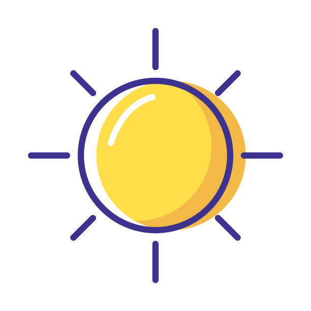 天气线填充颜色图标图片下载