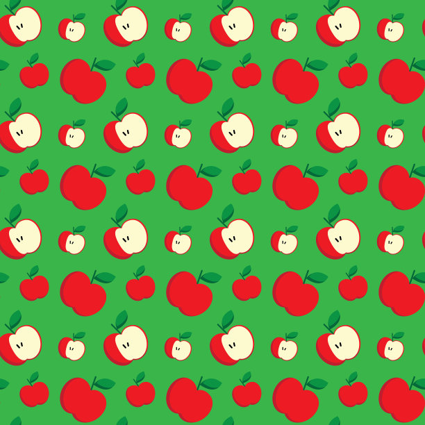苹果果实无缝图案图片下载