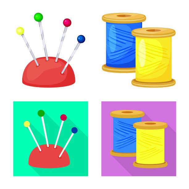 孤立的物体工艺和手工工艺图标集图片下载