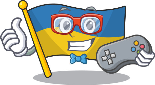 玩家以角色的形状旗帜乌克兰图片下载