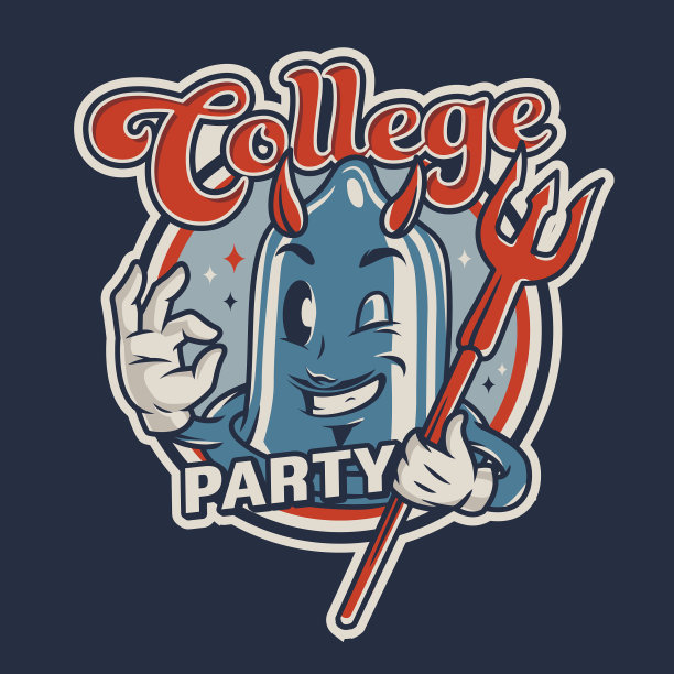 大学派对缤纷标签图片下载