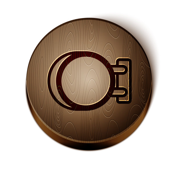 棕色线的招牌上挂着孤立的图标图片下载