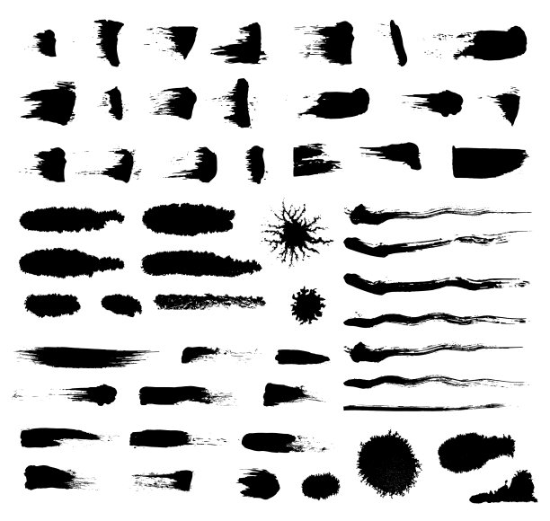 文本字段的笔触笔刷集图片下载