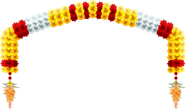 传统的印度马拉花花环节日图片下载