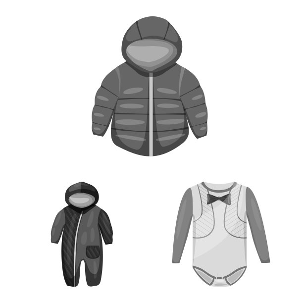 布料和服装标志集图片下载