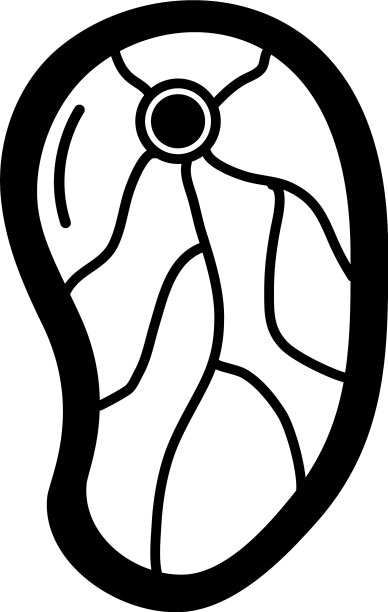 黑白食物烧烤设计图片下载