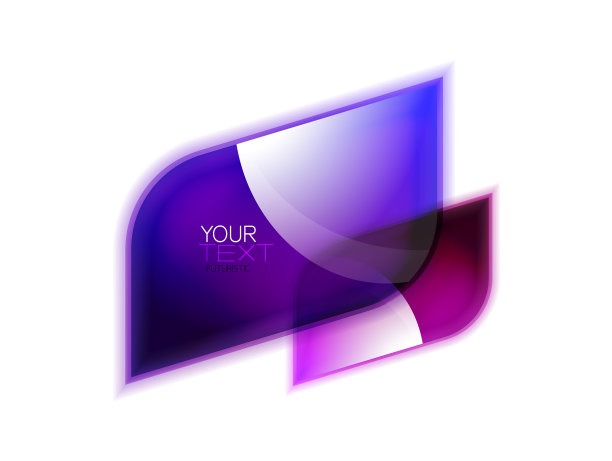 光滑的商业玻璃标志抽象几何图片下载