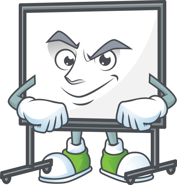 吉祥物里傻笑的白板图片下载