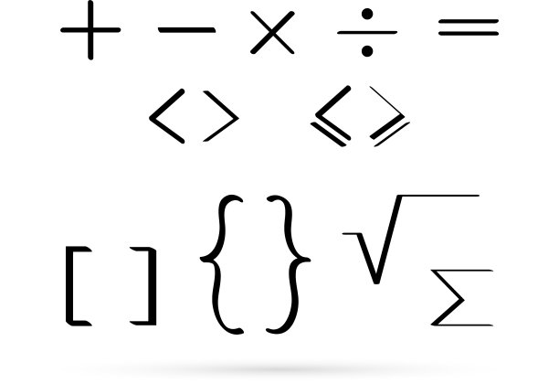 涂鸦线性数学符号图片下载