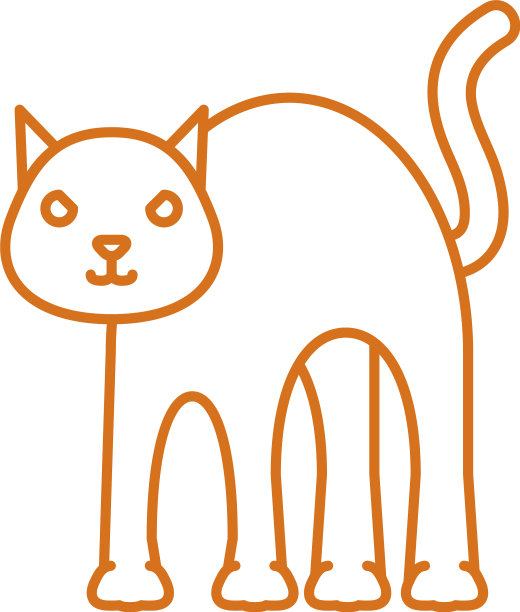 万圣节猫卡通设计图片下载