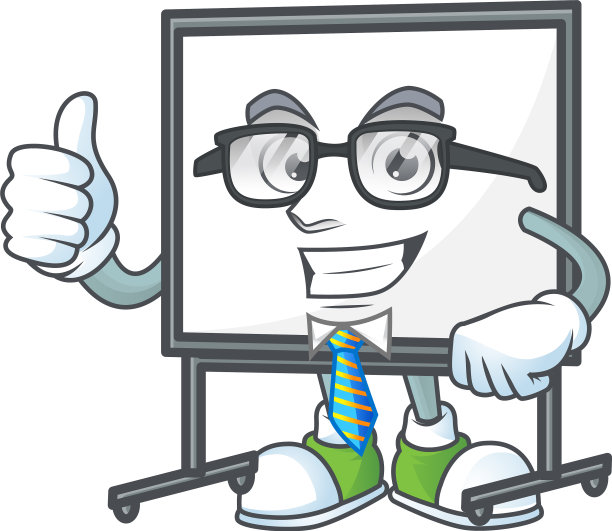 商人白板上的吉祥物图片下载