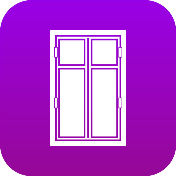 木窗图标数字紫色图片下载