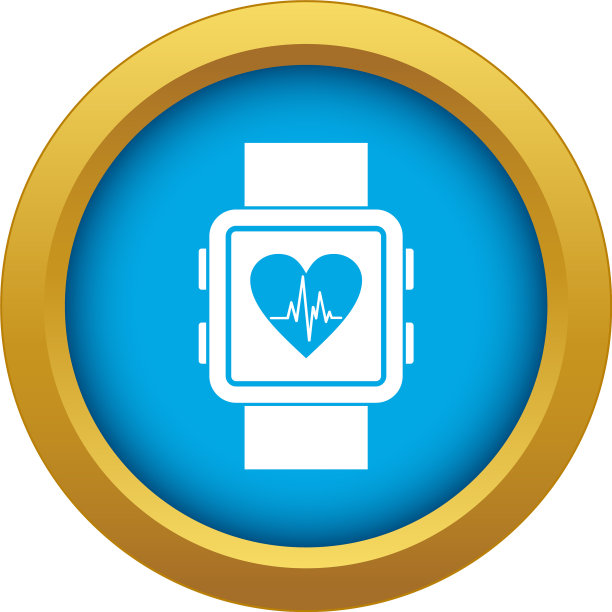 智能手表图标蓝色隔离图片下载