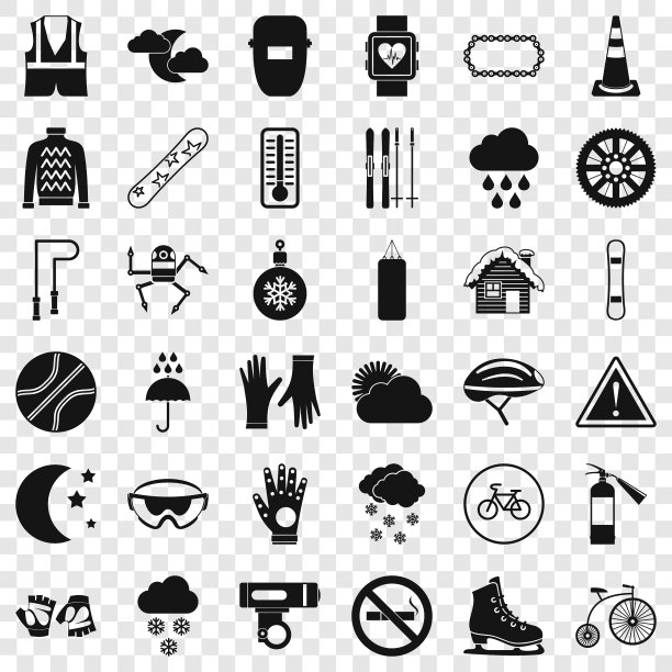 季节图标设置简单的风格图片下载