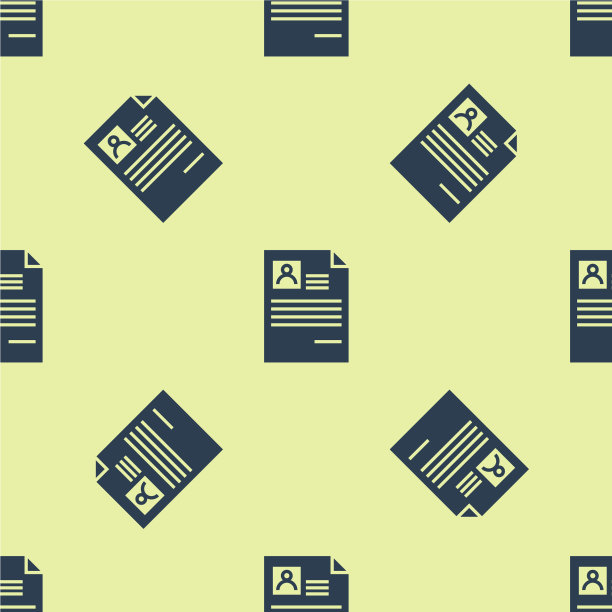 蓝色简历图标隔离无缝模式上图片下载