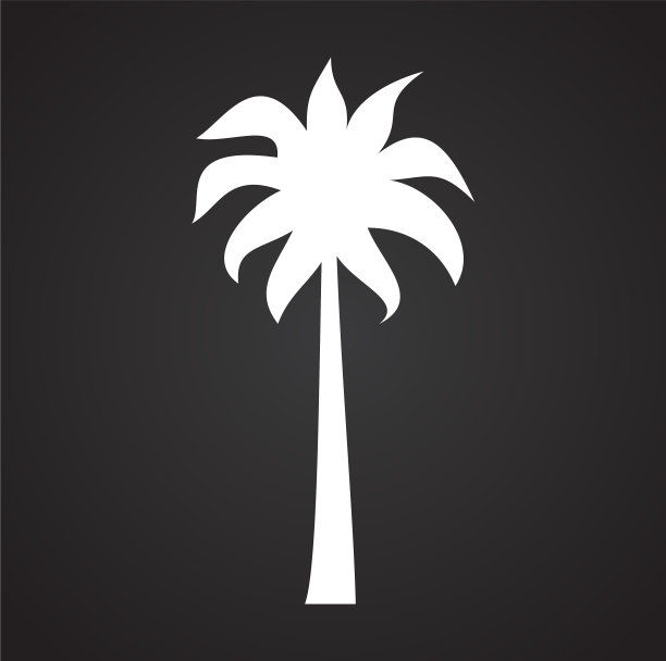 棕榈树图标的背景图形和网络图片下载