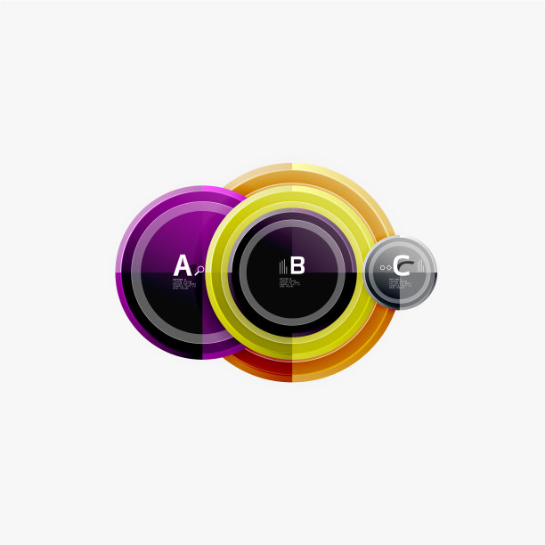 圆形几何抽象背景模板图片下载