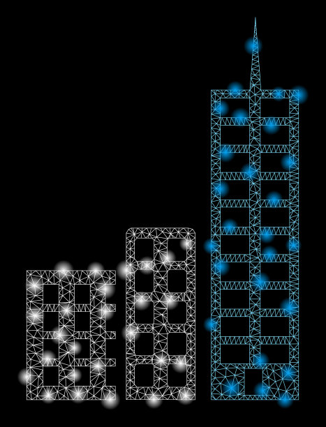 有闪光点的闪光网钢丝架图片下载
