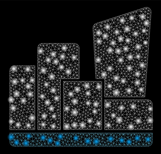 闪耀网格2d城市与闪耀点图片下载