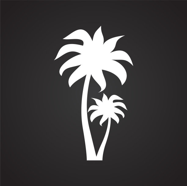 棕榈树图标的背景图形和网络图片下载