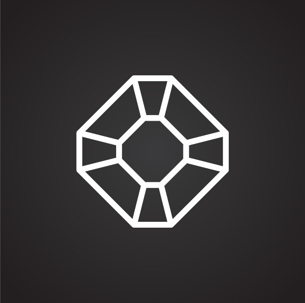 宝石图标的背景为图形和网络图片下载