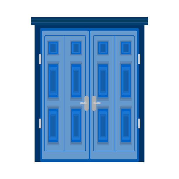 隔离对象门和房子的标志集图片下载