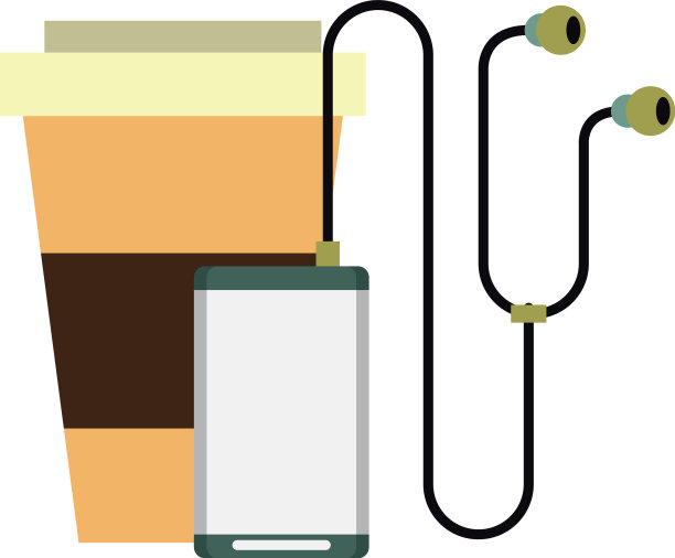 音乐播放器和咖啡杯图片下载