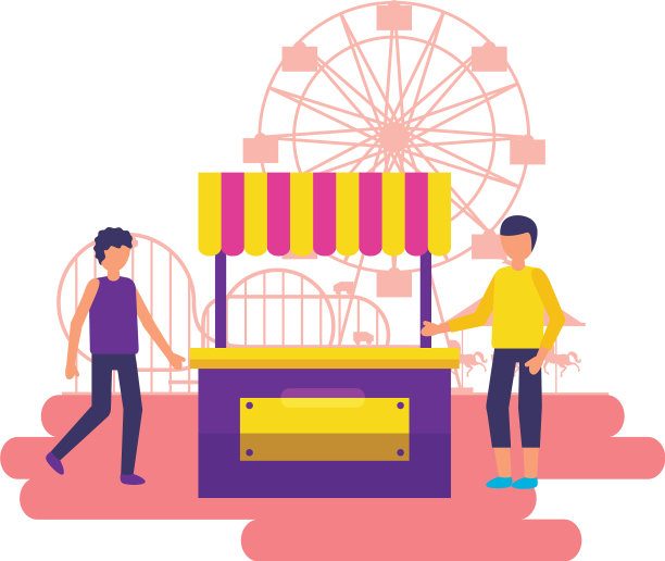 人亭美食街公园设计图片下载