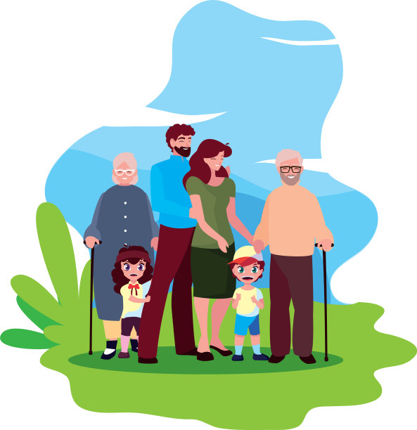 家庭成员一起在户外图片下载