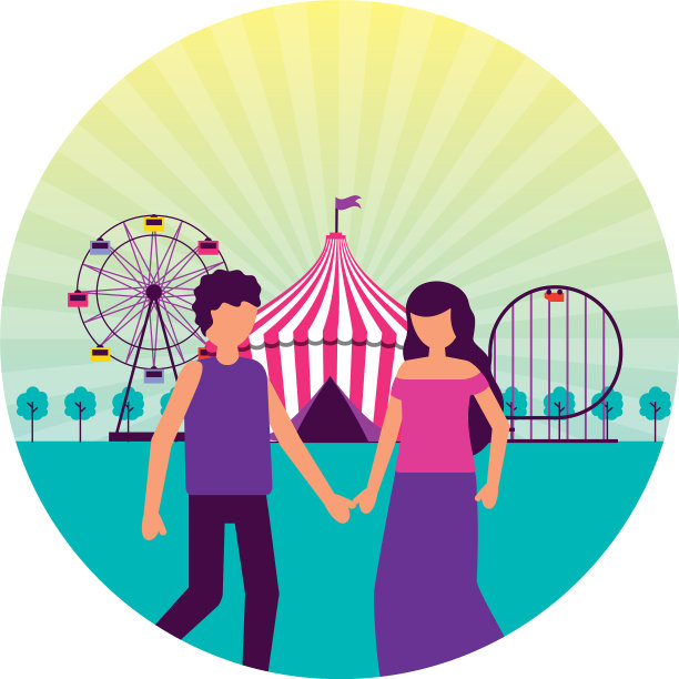 人们节日游乐场活动游乐园图片下载