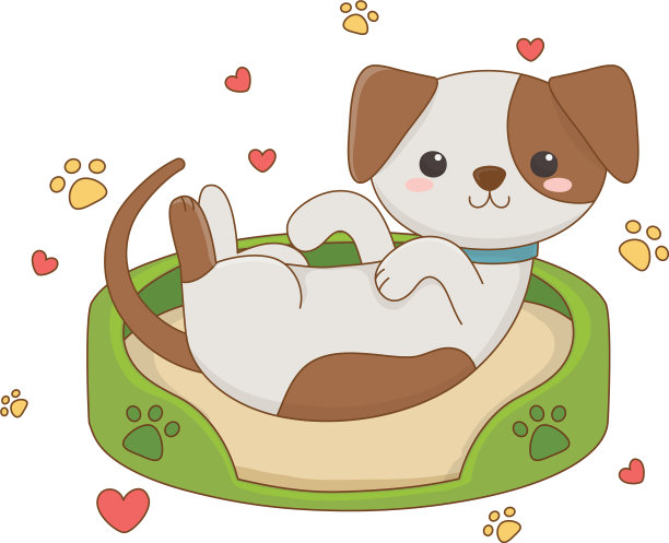 孤立狗卡通设计图片下载