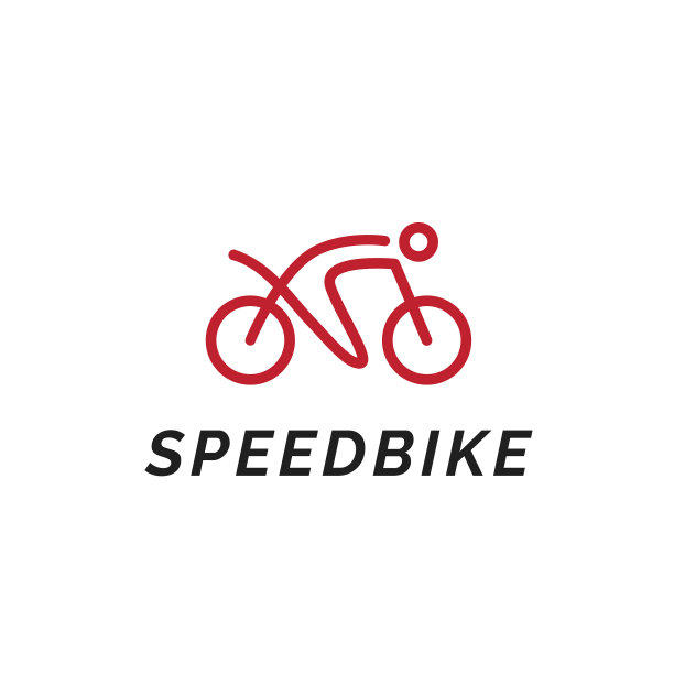 摩托车骑手标识设计线条艺术图片下载