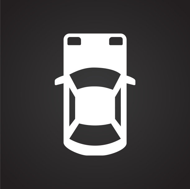 汽车俯视图图标的背景图形和图片下载