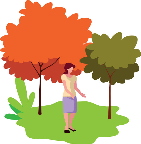 微笑女人人物肖像景观图片下载