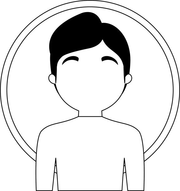 有框架圆形头像的年轻人图片下载