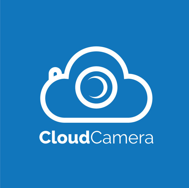 云和相机的标志设计用蓝色和白色图片下载