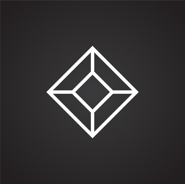 宝石图标的背景为图形和网络图片下载