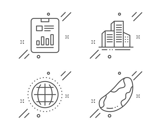 报告文档建筑和全局图标集图片下载