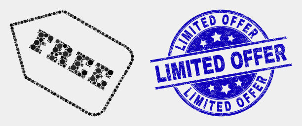 虚线免费标签图标和划伤有限图片下载