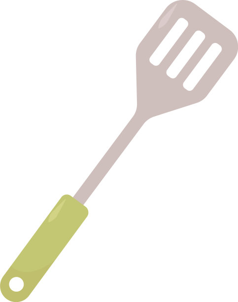 白色背景上的绿色抹刀图片下载