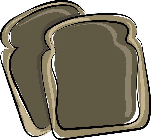 白色背景上的奇怪面包图片下载