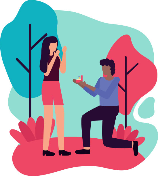 年轻的情侣情侣求婚图片下载