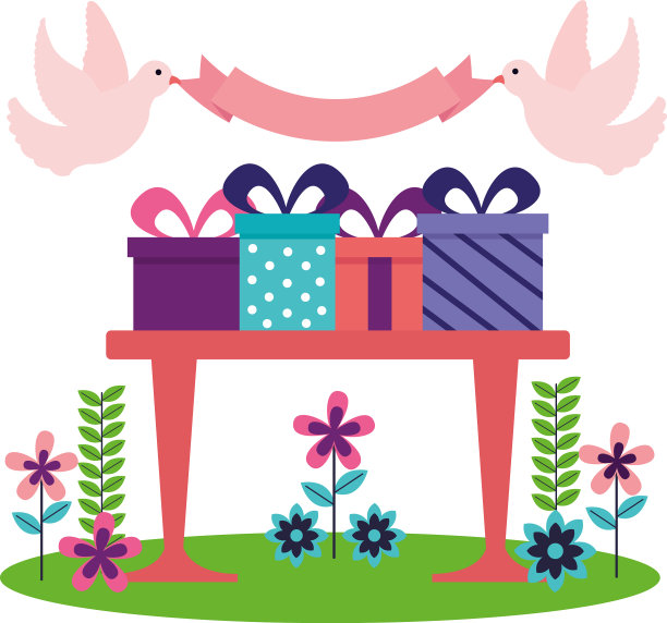 桌上的礼盒庆祝图片下载
