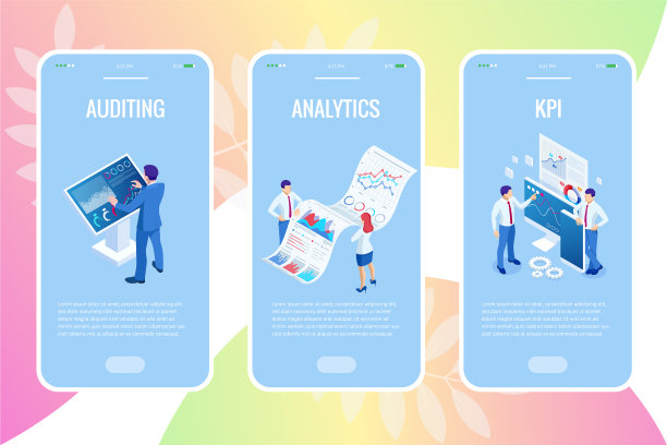 等距商业和财务分析师分析图片下载