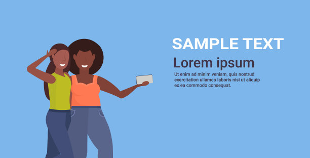 瘦女孩和胖女孩在自拍图片下载