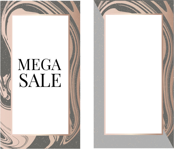 模板框方流艺术黄金时尚图片下载