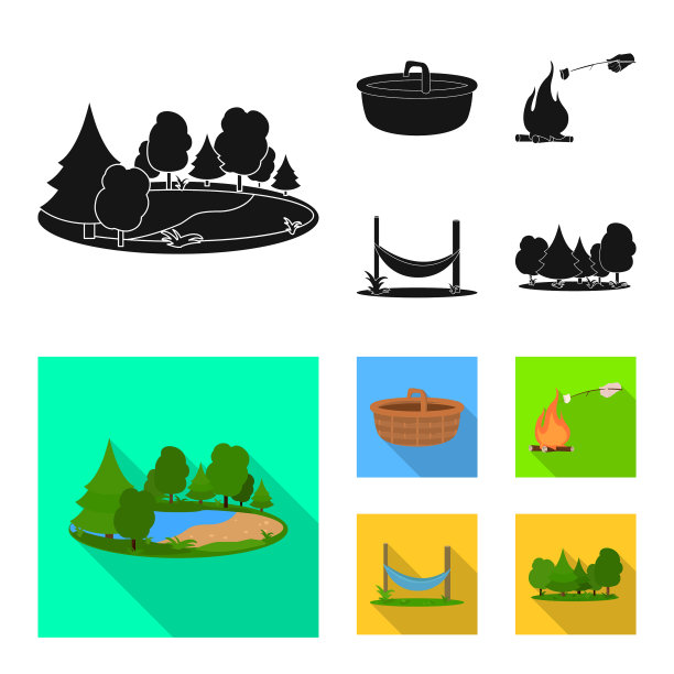 旅游和远足标志图片下载